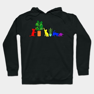 Lgbt Pride Plant Gender Neutral Gardener Gay Pride Cat Hoodie